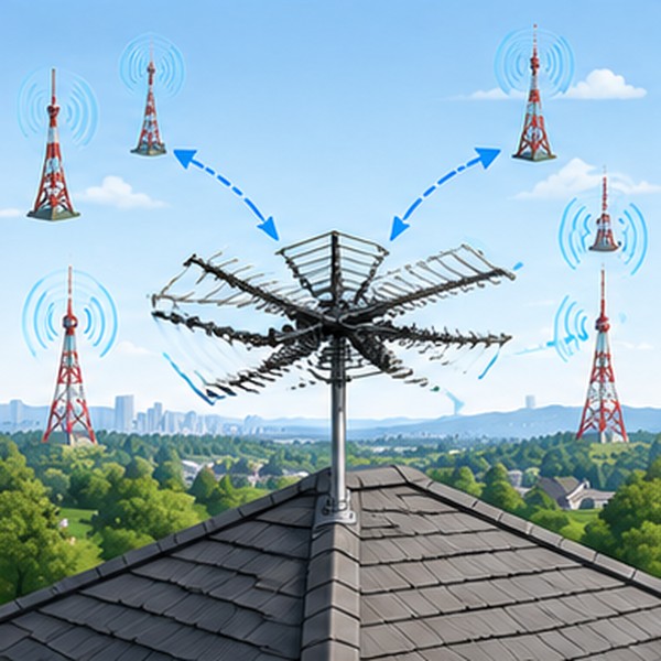 Multidirectional tv antenna